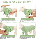 Queenmore Small Dog Pullover Sweater, Cold Weather Cable Knitwear, Classic Turtleneck Thick Warm Clothes for Chihuahua, Bulldog, Dachshund, Pug, Yorkie (Green, X-Large)
