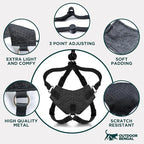 Houdini™ Escape Proof Kitten Harness + Leash (Multicolor, S) | Adjustable walking vest with 6ft lead, breathable mesh, snug secure fit, light and gentle for first outdoor adventures