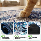 Hompet Cat Litter Mat 2 Pack, 54x54 Large Machine Washable Trapping Mats for Cats, Super Absorbent & Urine-Proof Cat Litter Box Mat for Floor, Waterproof & Non Slip Kitty Litter Rug