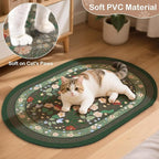 Bienbee Cat Litter Mat, 24" x 15" Dense Trapping Mesh for Litter Boxes | Litter Box Mat with PVC Mesh, Waterproof &Urineproof, Non-Slip Grip, Soft On Kitty Paws and Easy to Clean to Protect Floor