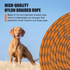 lynxking Long Dog Leash Reflective 15FT 30FT 50FT Check Cord Dog Training Leash Padded Handle Heavy Duty Puppy Rope for Small Medium Large Dog
