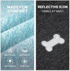 KYEESE 2Pack Dog Shirt, Lightweight Sun Protection Sleeveless Dog T Shirts for Small Dogs Boy, Breathable Pet Reflective Tank Top Summer Dogs Clothes for Outdoor Walking, Grey+Sky Blue, M