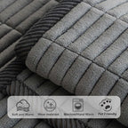 Velvet Washable Dog Couch Cover, Non-Slip Waterproof Pet Sofa Protector for 2-Cushion Sectional, L-Shaped Sofa & Loveseat, Machine Washable(1PC/27.6"x59.1",Dark Grey)