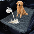 Dog Car Seat Waterproof Bed Cover Nonslip Car Back Seat Soft and Comfortabl | Pet Bed Mat Car Blanket for Travel Backseat Extender Seat Covers Dog Bed for Cars Trucks and SUVs (Dark Gray 23.6” x 51”)