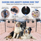 Btefd XL Hard Bottom Plush Furry Fuzzy Dog Seat Cover for Crew Cab Truck | Back Seat Pet Hammock for F150, RAM1500, Sierra, Tundra, Silverado, Titan, Soft Touch, 45% Extender Space, Waterproof