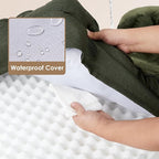 EHEYCIGA Orthopedic Dog Beds Large Sized Dog, Waterproof Washable Pet Bed | Non-Slip Bottom and Egg-Crate Memory Foam XL Dog Couch Bed with Washable Removable Cover, Dark Green, 41Inch