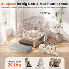 XL Stainless Steel Litter Box with Lid, Enclosed Metal Litter Box | High Sides, Urine and Litter Control, Odor Filter, Flip-Top, Easy-Clean Pan, Scoop & Step, Big Cats, Multi-Cat Homes, Black