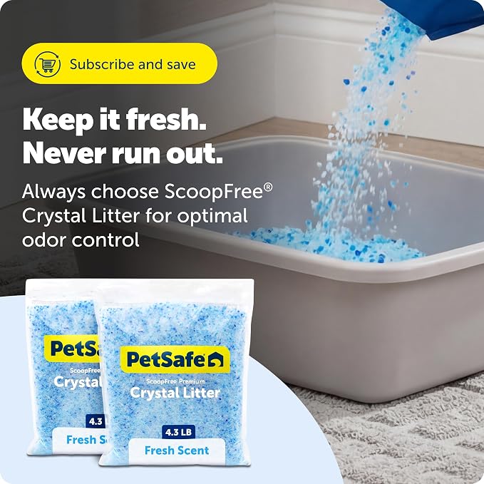 PetSafe ScoopFree Premium Crystal Litter, Fresh Scent, 4.3 Lb Bag, 2 Pack