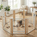 Heavy Duty Dog Playpen 32 Inch Height - Indoor Outdoor Pet Fence Enclosure for Medium and Small Dogs - Foldable Puppy Exercise Pen for Indoor and RV Camping or Yard (8 Panels, 32" H (White))
