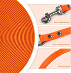 Wolfone Waterproof Dog Leash 17FT Long Line Recall Training Leash | Durable Dog Leash PVC coated waterproof surface resists dirt and odors strong nylon core for training walking and hiking