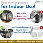 Clear Acrylic Dog Playpen Indoor, Expandable Size & Flexible Shape, Ideal for Small & Toy Dogs, Black
