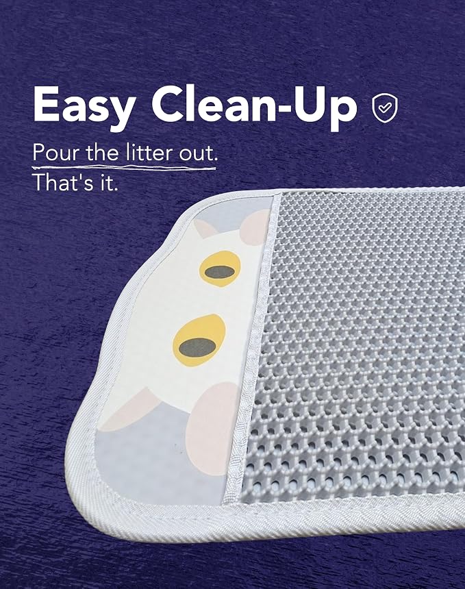 Lukamoo® Cute Double-Layer Litter Mat, Ideal for Any Cat Litter