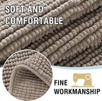 H.VERSAILTEX Plush Chenille Couch Cover for Dogs Pets Blanket for Bed Anti-Slip Soft and Durable Furniture Protector for Small Medium Large Cats Washable (52" x 82", Taupe)
