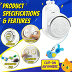 Interactive Cat Toys for Indoor Cats - Automatic Flying Bird for Enrichment | Catpick toy Hanging Feather & Mouse Wand Toy for Exercise & Self-play, Ideal for Bored Kitten&Adult Cat, Rechargeable, White