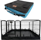 PJYuCien Puppy Playpen Plus Storage Bage with Bottom, 8 Panels 24" H | Heavy Duty, Dog Fence for Small Dogs, Foldable Square Pen, Indoor, Outdoor, Backyard Pasture, Camping, Protects Floors