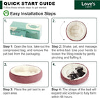 Love's cabin Round Donut Cat and Dog Cushion Bed, 24in Pet Bed for Small or Medium Dogs, Anti-Slip & Water-Resistant Bottom, Soft Durable Fabric Pet Beds, Washable Calming Cat Bed Dusty Rose