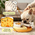 Raelynn Slow Feeder Dog Bowls, 3 Tiered Rotating Puzzle Bowl for Dogs | Interactive Puzzle Toy for Small/Medium Dogs and Cats, Thickened PP Material, Non-Slip Base Maze Feeder, Easy to Clean