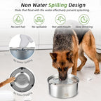nicelock 3L/0.8 Gallon Dog Water Bowl No Spill, Stainless Steel No Spill Water Bowl for Dogs, Slow Water Dog Bowl, No Splash Dog Water Bowls