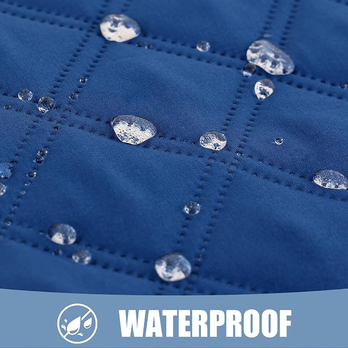 Smiry Waterproof Reversible Pet Couch Covers for Dogs | Pet Friendly, Soft Fabric, Washable Sofa Furniture Protector for Dogs Cat Kids, Checkered (40"x50", Navy/Blue)