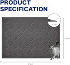 Cat Litter Box Mat, Kitty Premium PVC Pad, Durable Trapping Rug, Phthalate Free, Urine-Resistant, Scatter Control, XXL 47 x 36 Inch, Black