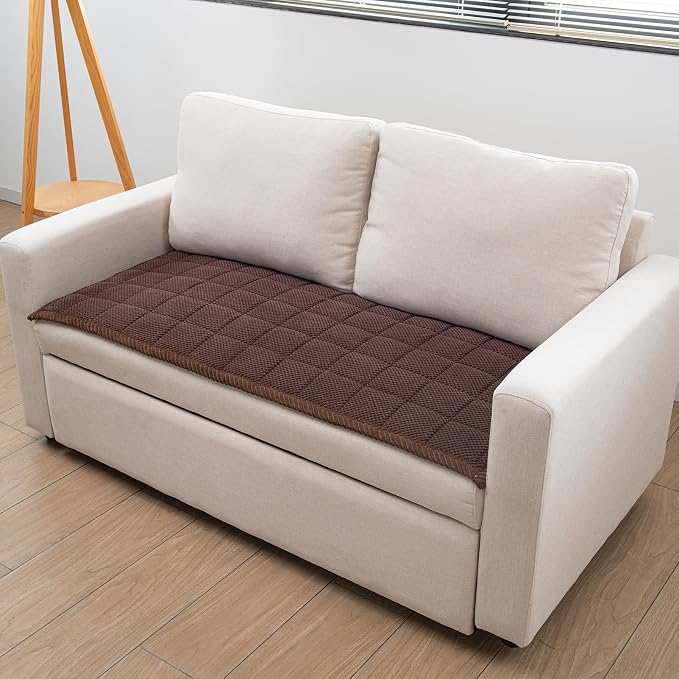 Pet Couch Covers,Couch Cover for Dogs Washable,Anti Slip Dog Sofa Covers Couch Protector Sofa Mat,Seat Cover,Dog Mat,Pet Pad for Furniture 1 Piece (Brown, 21''x63''/Rectangular)