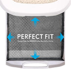 Paw Inspired Cat Pads, Carbon, 16.9 x 11.4 Inch, 80 Count Bulk Pack | Generic Refills for Tidy Cats Breeze Litter Box System, Super Absorbent Pee Pads, Kitty Litter Liners for Easy Cleaning