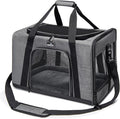 Wakytu Cat Carrier Soft for Medium or Large Cats for Car Travel Camping | dog carriers for small dogs,3 entrances & 5 vents, waterproof rip-stop, anti-escape locks, padded strap