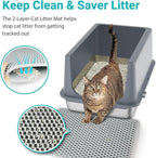Stainless Steel Cat Litter Box with Lid,Metal Cat Litter Box,23.5x15.5x12in | Cat Litter Pan for Large Cats, Non-Sticky Large Kitty Litter Box Easy to Clean, Anti-Leakage,xxl