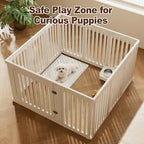 30" Plastic Dog Playpen, 11-Panel Lightweight Pet Play Pen | No-Tool Assembly, Foldable, Quiet & Safe for Small/Medium Dogs & Cats, Indoor Use