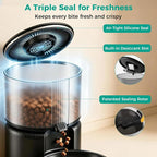WiFi Automatic Cat Feeder, Smart App Control, 3L | WiFi scheduling, dual power(no battery), detachable & easy clean. Locks dry food flavor, ideal for cats & small dogs.