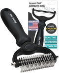 Maxpower Planet Hair Brush - Double Sided Shedding, Dematting Undercoat Rake for Dogs and Cats, Extra Wide Dog Grooming Brush, Reduce Shedding by 95%, Black | Deshedding & Dematting, Extra-Wide Double-Sided Comb, Long-Haired Coats, Reduces Shedding, Or...