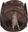 Pop Up Cat Tent Cube 24x22x20” – Indoor/Outdoor Cat Play Tent with Mesh Sides & 14” Entry – Connects to Cat Tunnel – Foldable Cat House + Bonus Snarky Cat™ Digital Sticker & GIF Pack
