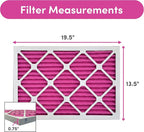 14x20x1 Air Filter (2-Pack) | Made in the USA | Color Changing | Remove Cat and Dog Odor | MERV 8 for Pet Hair Dander and Dust | 13.5"x19.5"x0.75" Exact Size