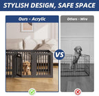 Cozy-Picket Dog Playpen, Decorative Indoor Puppy Fence with Door, Modern Elegant Pet Play Pen Enclosure for Puppies and Small Dogs, 30", 10 Panels, Black