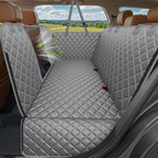 URPOWER 4 in 1 Dog Car Seat Cover for Back Seat, Waterproof Hammock | Mesh Window, Side Flaps, 600D Oxford, Scratch Resistant, Non-Slip, Easy Install, Machine Washable, Dog Seat Belt Included