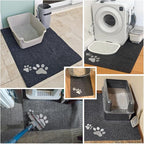 BEAUTYZOO Cat Litter Mat Litter Trapping Mat, 28"x 36" Large Litter Box Mat, Waterproof Kitty Litter Mat, Non-Slip Litter Rug Mats Pads for Floor Scatter Control, Soft on Paws & Easy to Clean, Grey