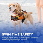 Dog Life Jacket — Premium Swim Vest with SafeChin Anti-Choke Collar | PAWS Aboard Racing Flames | RapidLift Rescue Handle, D-Ring, Reflective Trim | Boating, Kayaking, Pool | XX-Small (Under 6 lbs)