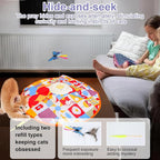 Interactive Cat Toys for Indoor Cats, Kitten Toys for Indoor Kittens,Yellow | Automatic Electronic Cat Toys for Bored Adult Cats, Stimulating Moving Cat Enrichment Toy, Hide and Seek Cat Games Toy
