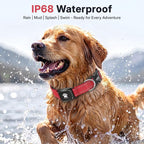 GPS Dog Collar Tracker 2-in-1,Reflective Waterproof Pet Collar,iOS-Only,No Monthly Fees,Unlimited Range,Dog Tracking Collar Pet Tracker,for Small Medium Large Dogs(L (16.5"-23.5"), Red)