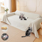 Loiion Cat Scratch Proof Furniture Protector Waterproof Sofa Cover 134"x71" | Pet-Friendly Couch Protector, Anti-Scratch & Anti-Slip Sofa Cover For Cats Dogs Kids, Machine Washable
