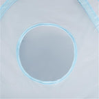 Tempcore Cat Tunnel for Indoor Cats, 3 Way Collapsible Pet Play Tunnel with Teaser Wand, Peek Holes & Hanging Ball, Interactive Tube for Kittens & Rabbits, Light Grey&Blue