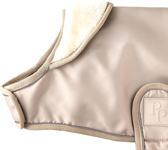 Pet Passion Breeze II - The Windbreaker, Water Resistant Pet Raincoat, Vegan Fur and Lined Pet Jacket for Small, Medium, Large Dogs, Sand, X-Small (5-12 lbs)