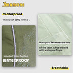 MAMORE Dog Raincoat, Waterproof Rain Jacket for Small Medium Large Dogs, Windproof Reflective Adjustable Breathable Pet Rain Coat with Storage Pocket and Leash Holes (Tan Green, X-Large)