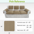 Couch Arm Covers, Sofa Arm Covers, Waterproof Armrest Covers for Sofa, Armchair, Loveseat, Non-Slip Recliner Arm Covers, Sofa Headrest Covers, Arm Chair Covers Set of 2 (Brown, 26"×26")