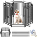 Thickened Dog Playpen Foldable Metal Yard Fence32/43inch Compact Portable Animal Barrier Fence for Indoor Outdoor (8 Panels, 43 inch)