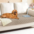 Smiry Waterproof Reversible Pet Couch Covers for Dogs | Pet Friendly, Soft Fabric, Washable Sofa Furniture Protector for Dogs Cat Kids, Checkered (30"x70", Taupe/Beige)