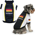 Parisian Pet Team Germany Dog Jersey - Breathable Mesh Puppy Football Jersey - Lightweight Stretch Sporty Dog Clothes - Summer Shirts for Large Dogs - Soccer Jersey for Dogs - Sportswear Pet Clothes