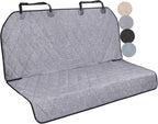 VIVAGLORY Dog Seat Covers, Dog Backseat Cover Pet Bench Protectors with Anti-Slip Backing, Back Seats Cover Rear Seat Covers Car Seat Cover for Dogs, Heather Black, 46" L * 52" W | Backseat Cover for Car Suv & Truck, Back Rear Backseat Bench Protector