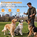 BOOSTALLION 3 - Dog Shock Collar with Remote Control | 3300FT Distance, IPX7 Waterproof, Beep, Vibration (1–100), Safe Shock (1–100), Shock Collar for Dogs for S, M, L (10–120 Lbs）