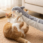 20 Pcs Cat Wrestling Glove Toy, Interactive Cat Toys for Indoor Cats | Cat Puppet, Hand & Arm Protection, Bunny-Kick Instinct, 3 Layer Shock-Absorbing 3D Mesh, Shark-Shaped